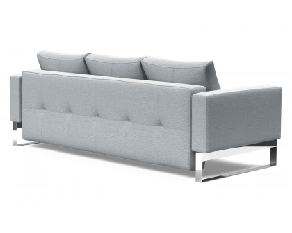 Innovation Living Cassius Quilt Chrome Sofa Bed - 583 Argus Gray