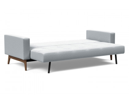 Innovation Living Cassius Quilt Dark Wood Sofa Bed - 583 Argus Gray