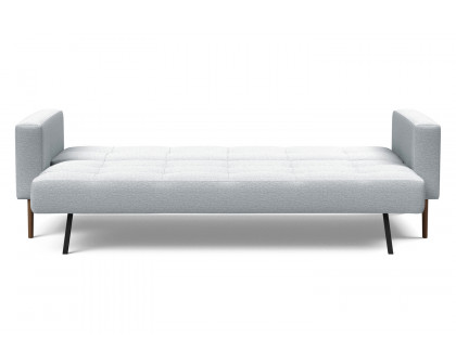 Innovation Living Cassius Quilt Dark Wood Sofa Bed - 583 Argus Gray