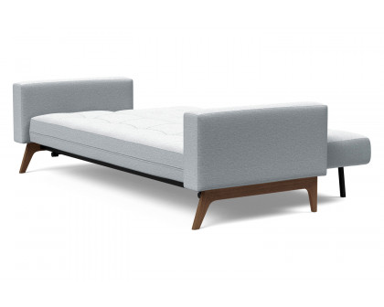 Innovation Living Cassius Quilt Dark Wood Sofa Bed - 583 Argus Gray