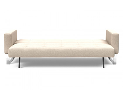 Innovation Living Cassius Quilt Chrome Sofa Bed - 584 Argus Natural