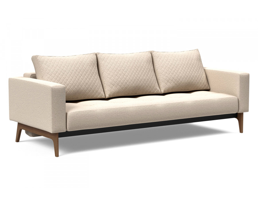 Innovation Living Cassius Quilt Dark Wood Sofa Bed - 584 Argus Natural