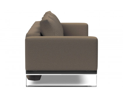 Innovation Living Cassius Quilt Chrome Sofa Bed - 585 Argus Brown