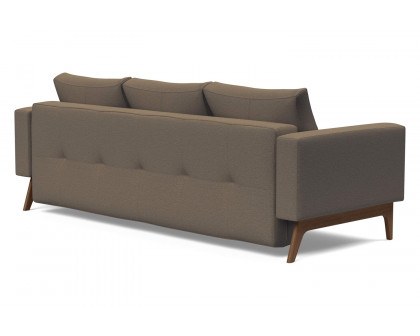 Innovation Living Cassius Quilt Dark Wood Sofa Bed - 585 Argus Brown