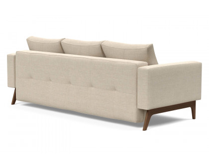 Innovation Living Cassius Quilt Dark Wood Sofa Bed - 586 Phobos Latte