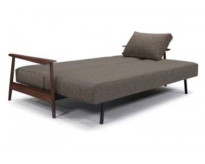 Innovation Living Caluma Sofa Bed Smoked Oak - 216 Flashtex Dark Gray