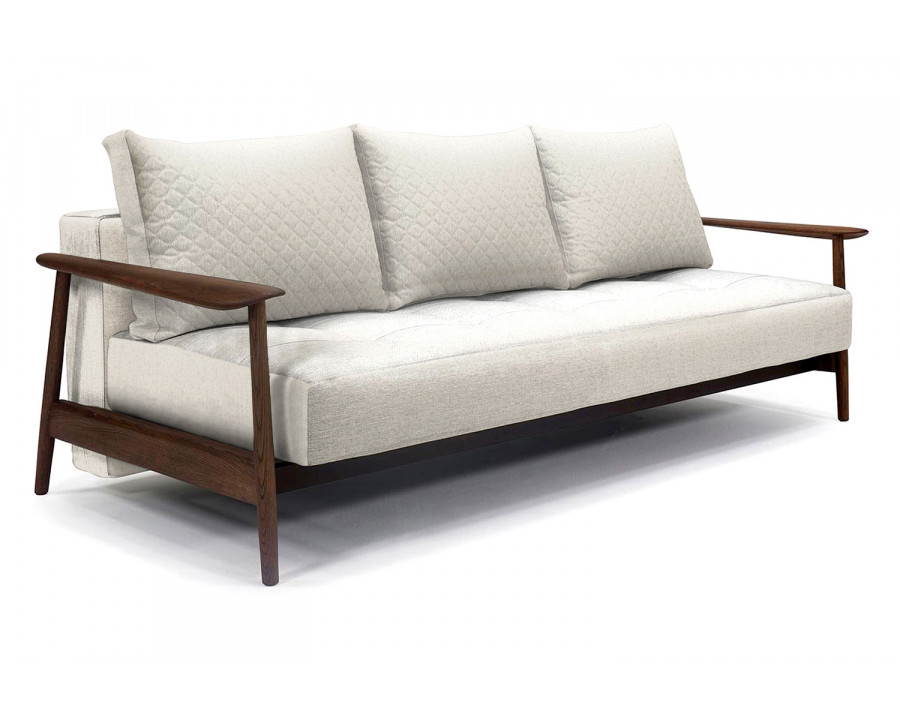 Innovation Living Caluma Sofa Bed Smoked Oak - 531 Bouclé Off White