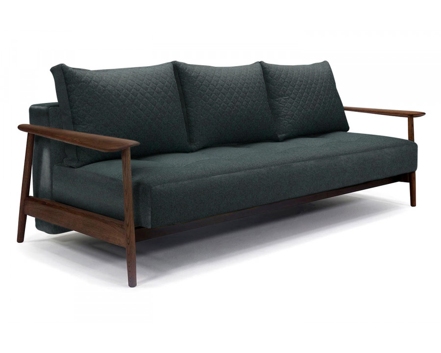 Innovation Living Caluma Sofa Bed Smoked Oak - 534 Bouclé Black Raven