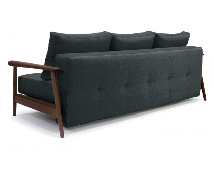 Innovation Living Caluma Sofa Bed Smoked Oak - 534 Bouclé Black Raven