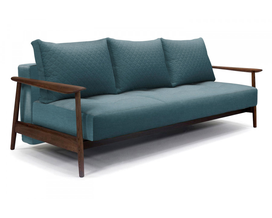 Innovation Living Caluma Sofa Bed Smoked Oak - 573 Vivus Dusty Blue