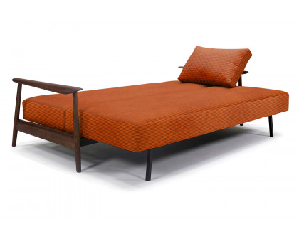 Innovation Living Caluma Sofa Bed Smoked Oak - 595 Corduroy Burnt Orange