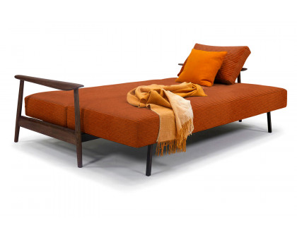 Innovation Living Caluma Sofa Bed Smoked Oak - 595 Corduroy Burnt Orange