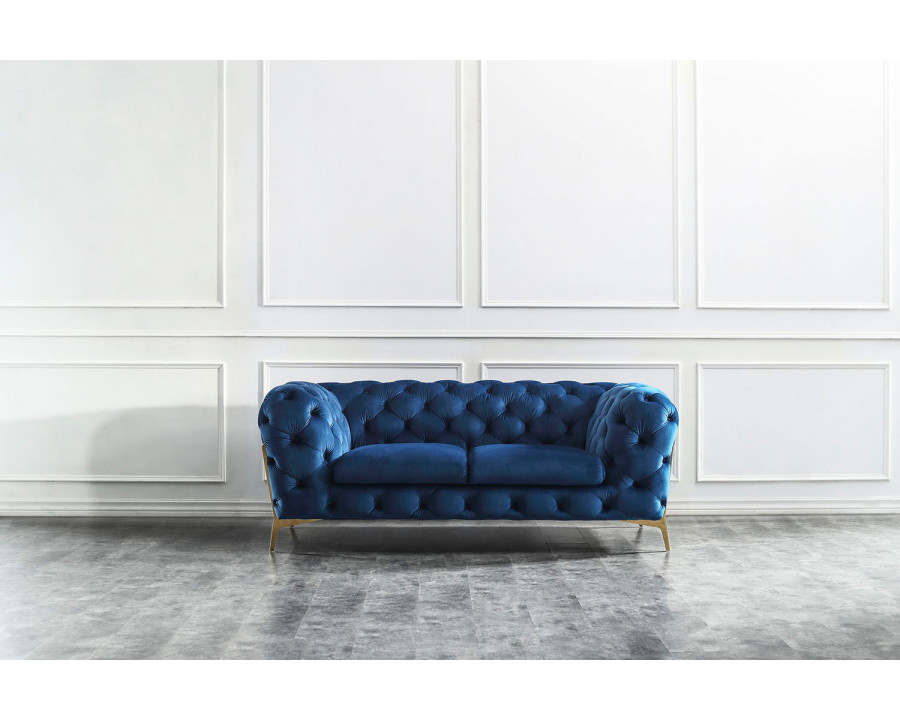 J&M - Glamour Loveseat in Blue