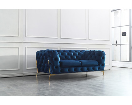 J&M - Glamour Loveseat in Blue