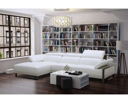 J&M Fleurier Sectional - Left Hand Facing, White