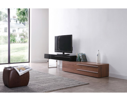 J&M Hudson TV Base - Walnut/Black