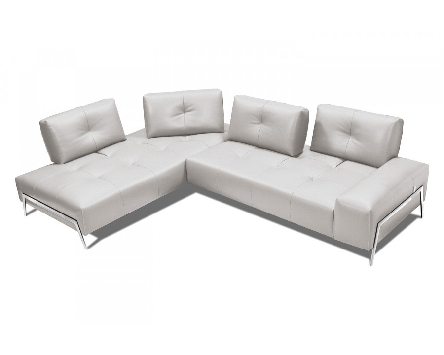 J&M I763 Sectional - Left Hand Facing Chaise, Light Gray