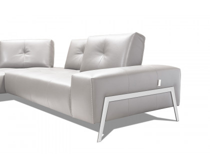 J&M I763 Sectional - Left Hand Facing Chaise, Light Gray