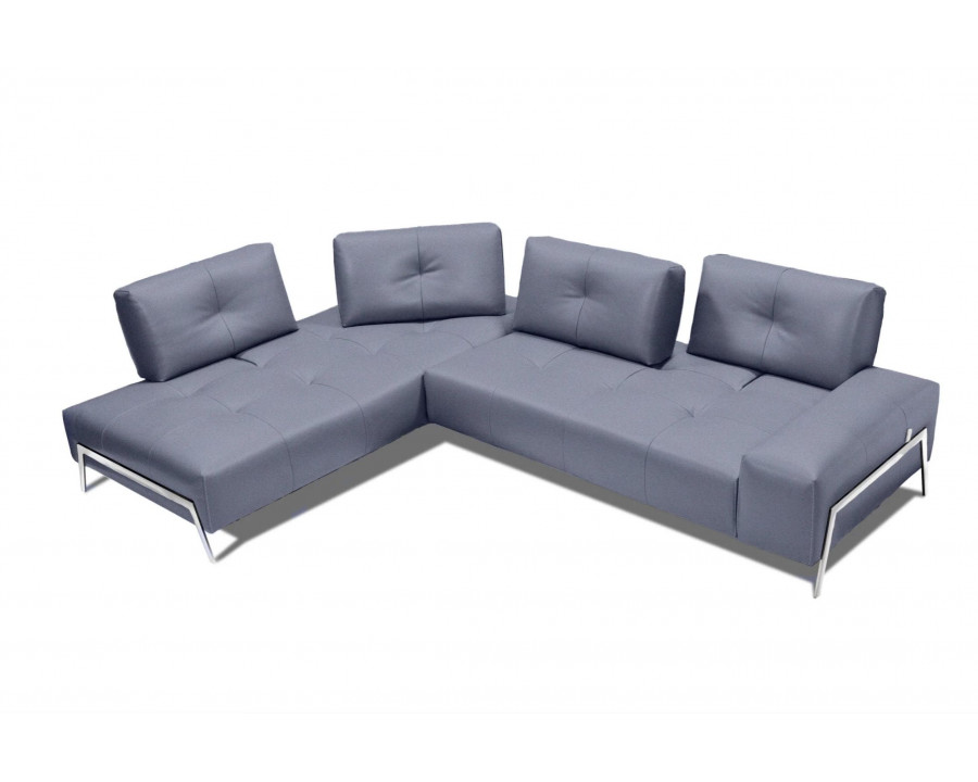 J&M I763 Sectional - Right Hand Facing Chaise, Light Blue