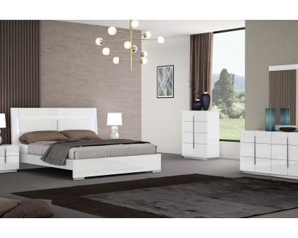 J&M Oslo Queen Bed - White