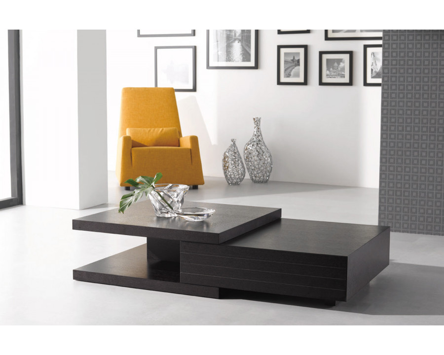 J&M - Modern Coffee Table Hk 19 in Glass/Steel