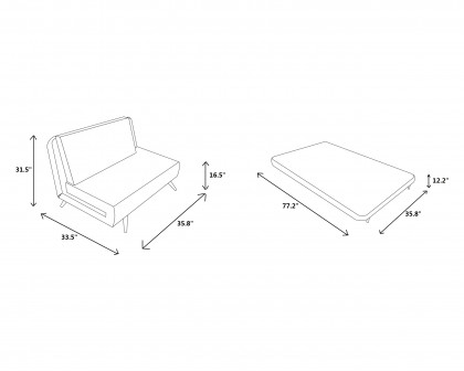 J&M Julius Single Sofa Bed - Blue