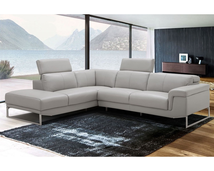 J&M Athena Sectional - Left Facing, Light Gray