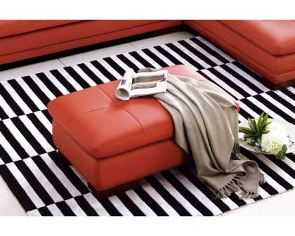 J&M - 625 Italian Leather Ottoman