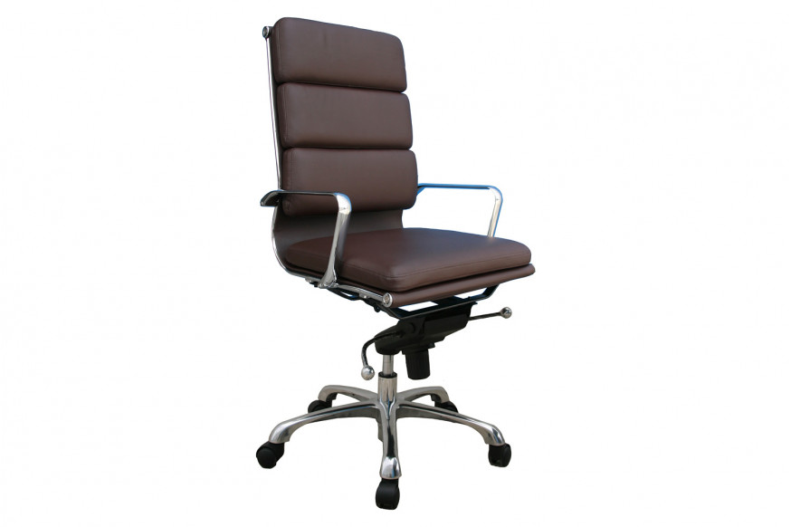 J&M™ Plush High Back Office Chair - Brown