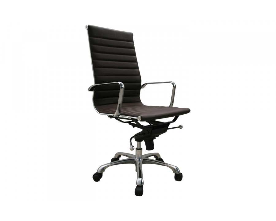 J&M Comfy High Back Office Chair - Brown