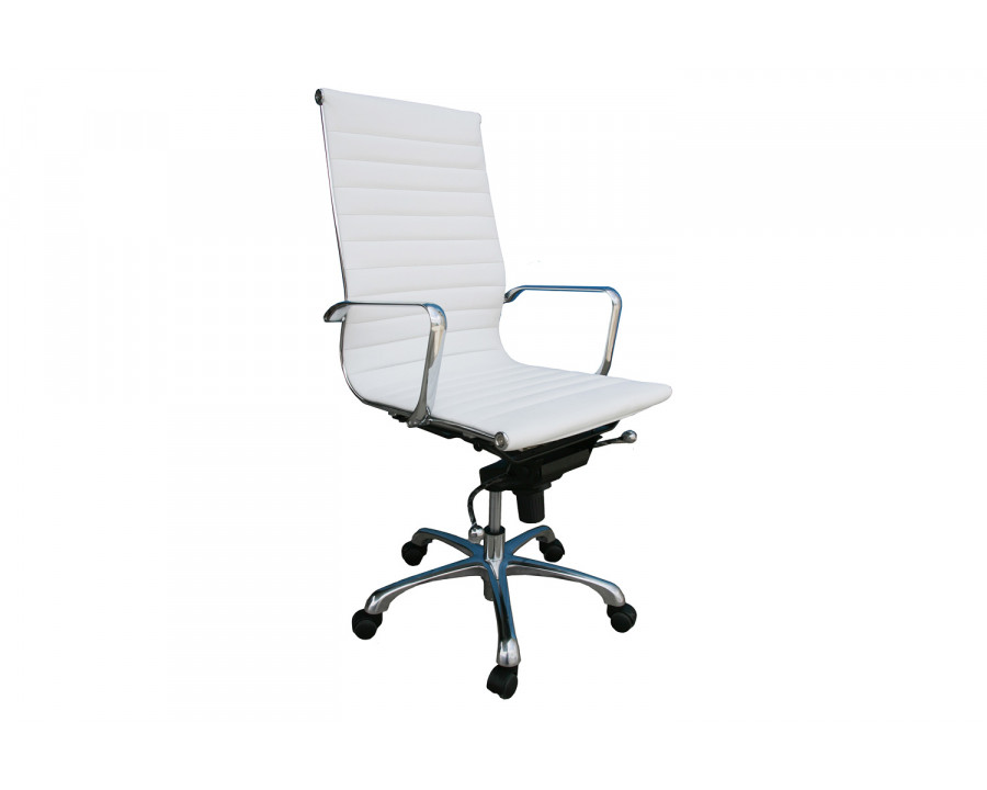 J&M Comfy High Back Office Chair - White