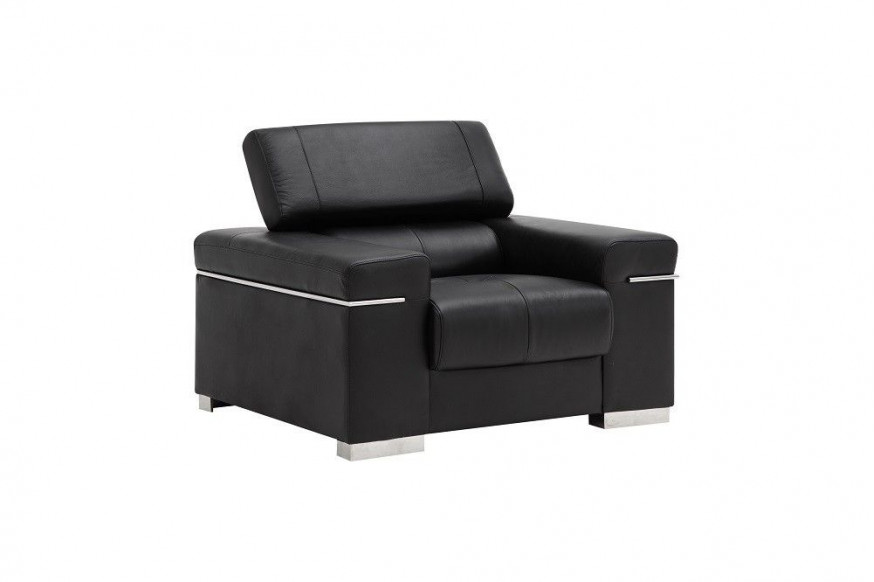 J&M™ Soho Chair - Black Leather