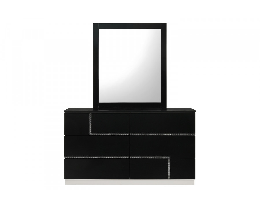 J&M - Lucca Dresser & Mirror in Black