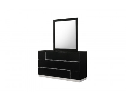 J&M - Lucca Dresser & Mirror in Black