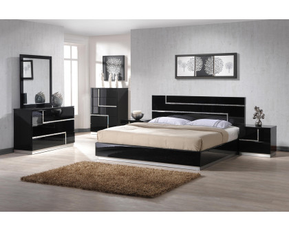 J&M Lucca Full Size Bed - Black