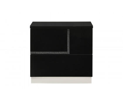 J&M Lucca Nightstand - Left Facing, Black