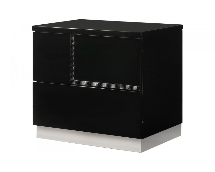 J&M Lucca Nightstand - Right Facing, Black