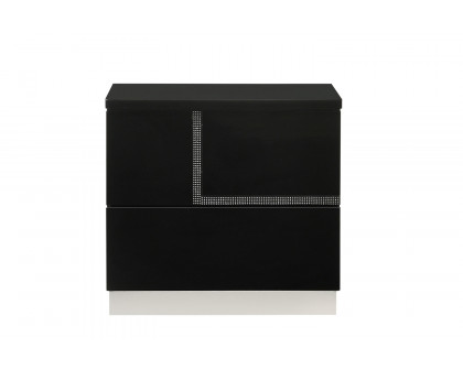 J&M Lucca Nightstand - Right Facing, Black