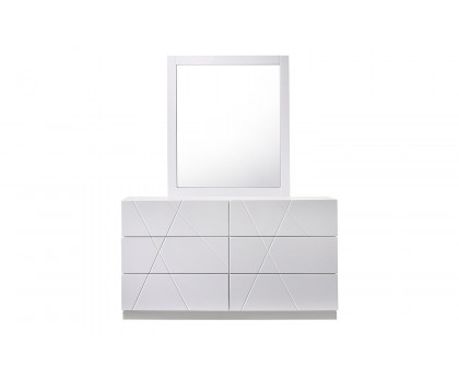 J&M Naples Dresser & Mirror - White