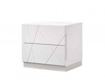 J&M Naples Nightstand - White