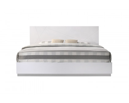 J&M Naples Queen Size Bed - White