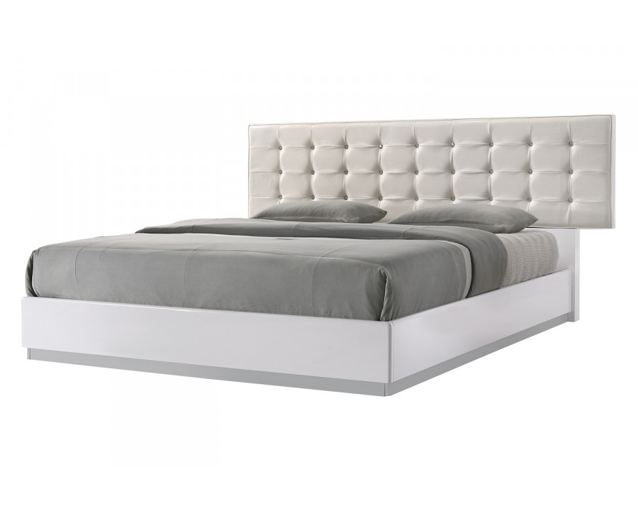 J&M Milan King Size Bed - White