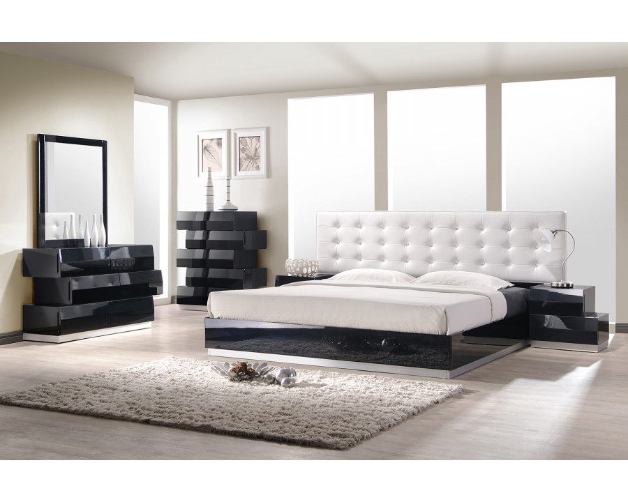 J&M Milan King Size Bed - Black