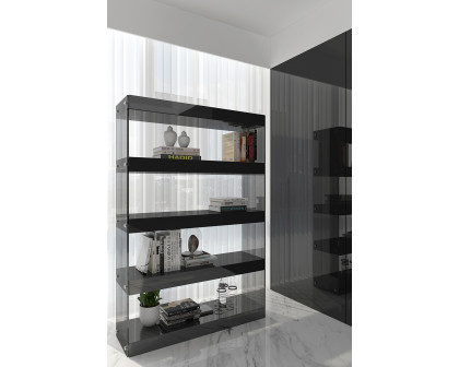 J&M Cloud Curio Unit - Gray, High Gloss