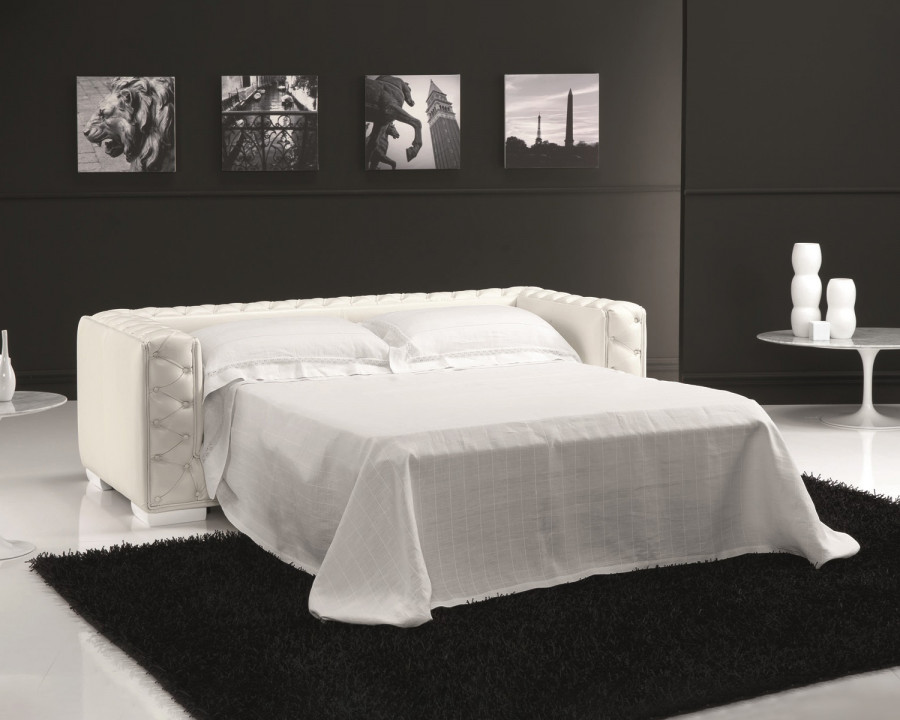 J&M - Vanity Sofa Bed in White