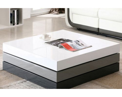 J&M - Modern Coffee Table Cw01 in White/ Gray