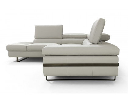 J&M I867 Sectional - Left Hand Facing Chaise, Light Gray