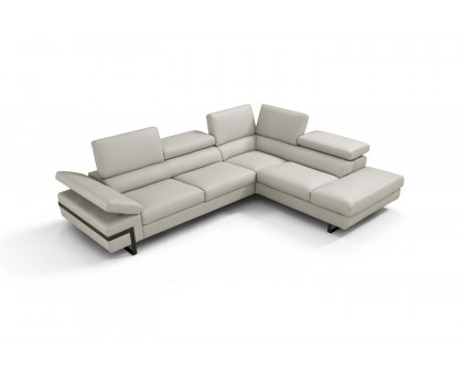 J&M I867 Sectional - Right Hand Facing Chaise, Light Gray