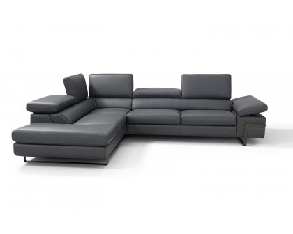 J&M I867 Sectional - Left Hand Facing Chaise, Dark Gray