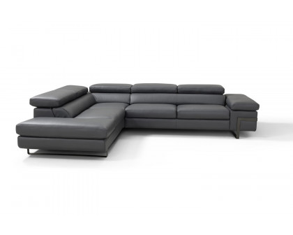 J&M I867 Sectional - Left Hand Facing Chaise, Dark Gray